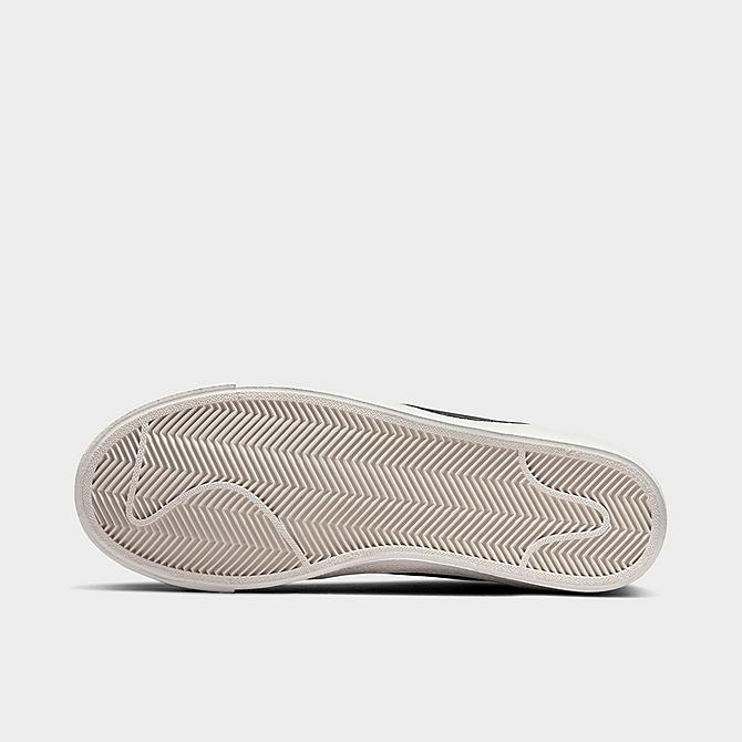 Bottom view of Women's Nike Blazer Low '77 Jumbo Casual Shoes in White/Black/Sail Click to zoom