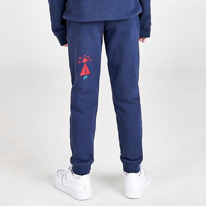 Back Left view of Boys' Nike Go The Extra Mile Jogger Pants in Thunder Blue Click to zoom