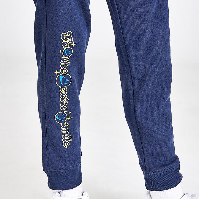 On Model 6 view of Boys' Nike Go The Extra Mile Jogger Pants in Thunder Blue Click to zoom