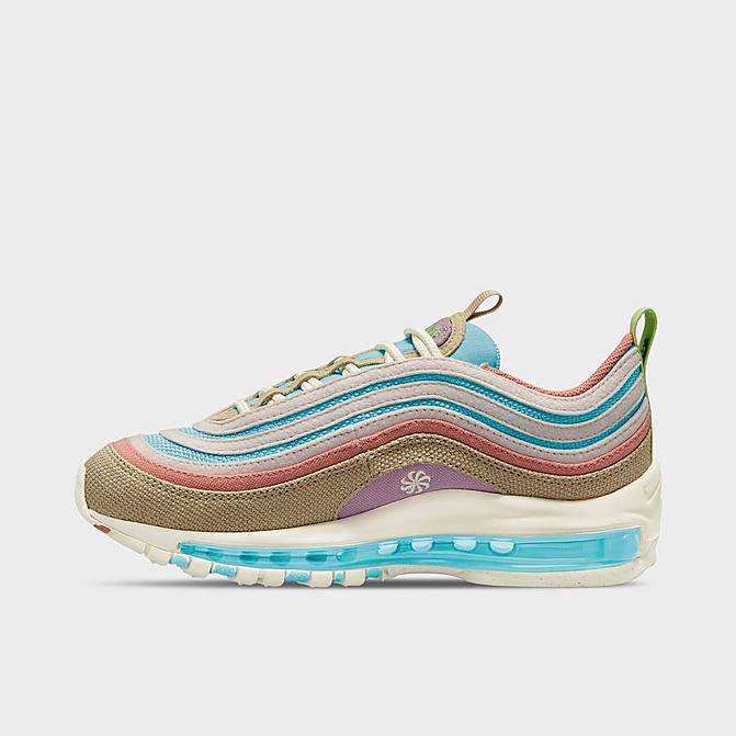 Right view of Big Kids' Nike Air Max 97 SE Casual Shoes in Copa/Sail/Wheat Grass/Madder Root Click to zoom