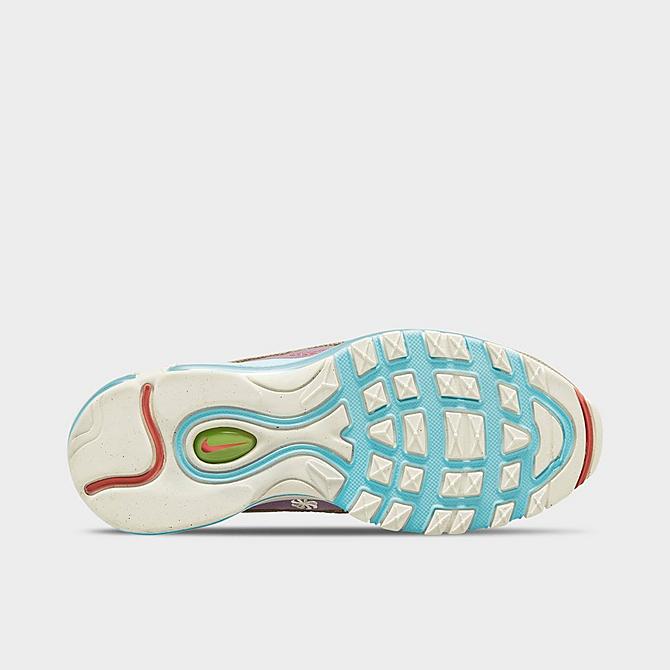 Front view of Big Kids' Nike Air Max 97 SE Casual Shoes in Copa/Sail/Wheat Grass/Madder Root Click to zoom