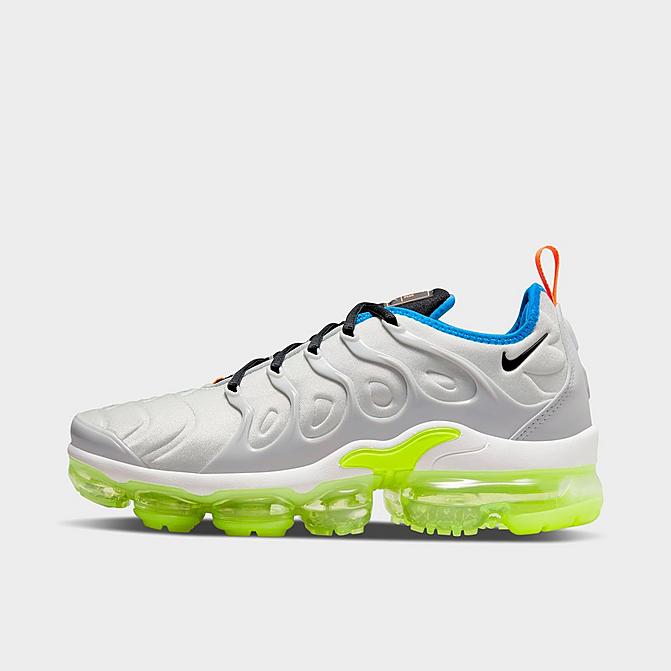 Right view of Women's Nike Air VaporMax Plus Running Shoes in Photon Dust/Black/Volt/Total Orange/Summit White/Light Photo Blue Click to zoom