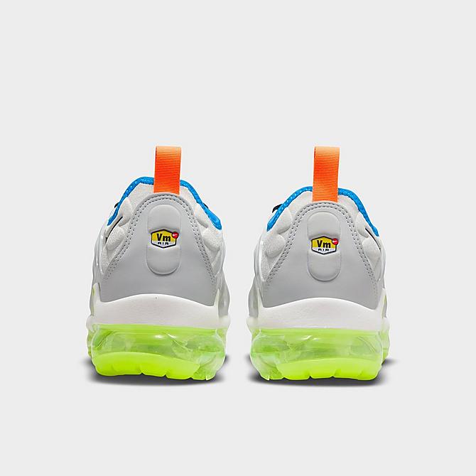 Left view of Women's Nike Air VaporMax Plus Running Shoes in Photon Dust/Black/Volt/Total Orange/Summit White/Light Photo Blue Click to zoom
