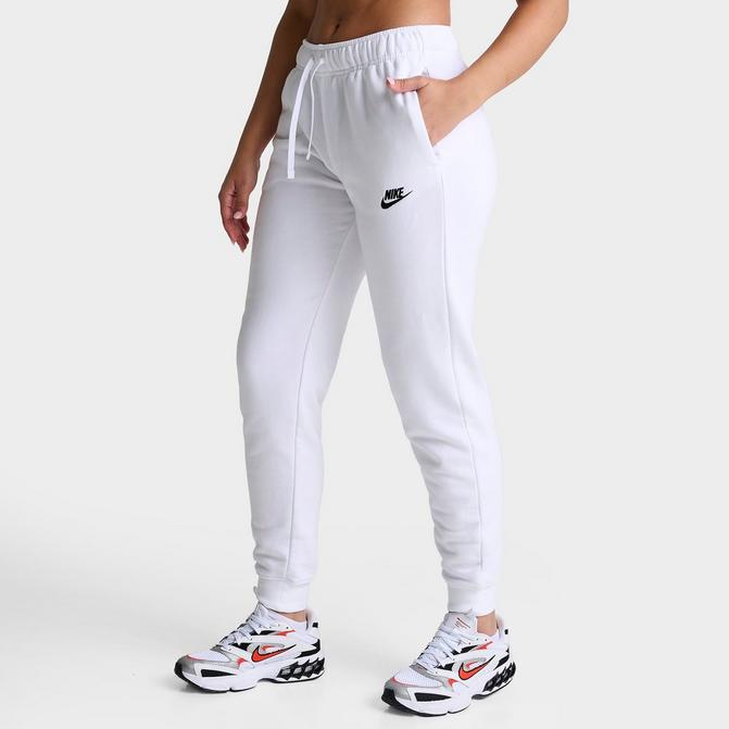 Nike Essential Women's Swoosh Mid-Rise Leggings - Heather Grey/White