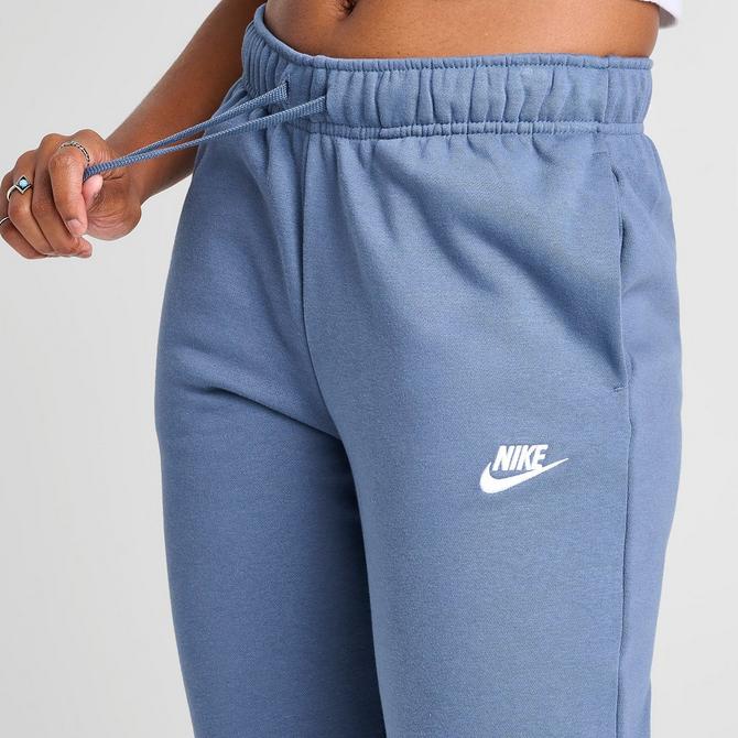 Nike Womens Club Fleece Jogger Sweatpants (Dark Grey/White, Medium