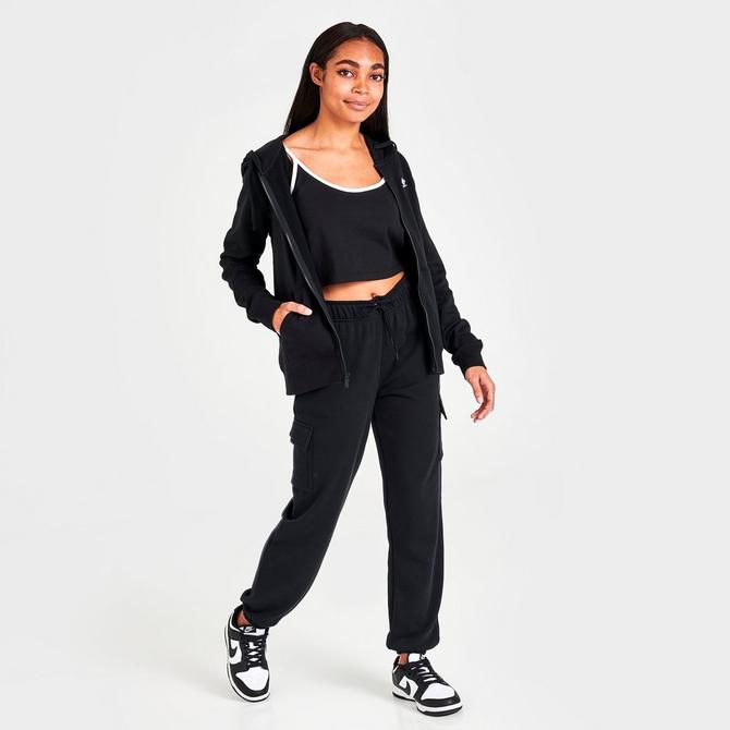 Nike Club Sportswear Women's Fleece Sweatpants Black White 