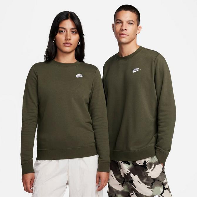 Nike Sportswear Club Fleece Khaki Crewneck Sweatshirt