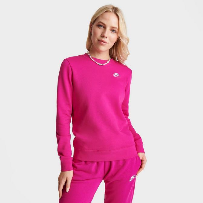 Nike club fleece crew best sale sweatshirt women's