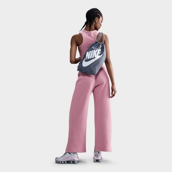 [angle] view of Women's Nike Sportswear Phoenix Fleece High-Waisted Wide-Leg Sweatpants in Elemental Pink/Sail Click to zoom