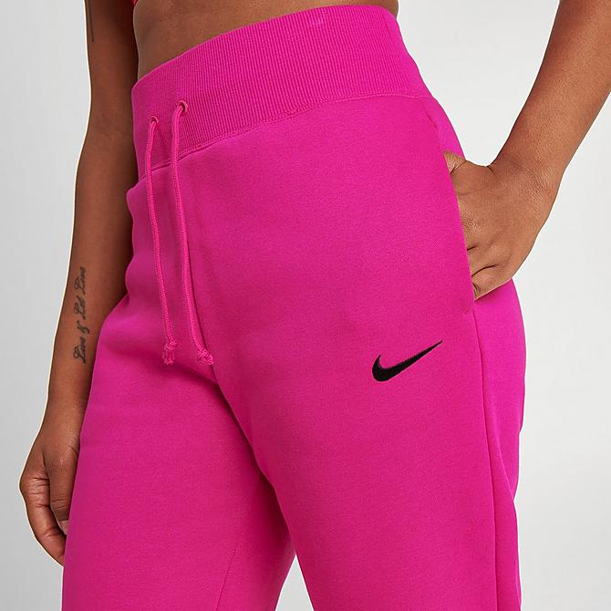 Nike Women's Fleece Pants Trousers Bottoms Sportswear Essential Green Pink
