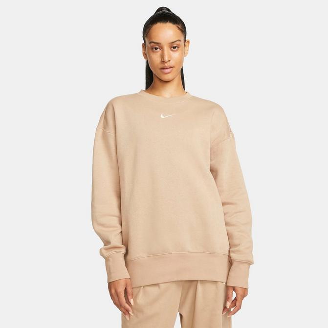 Nike Sportswear Phoenix Oversize Brown Crewneck Sweatshirt - Size S - Brown - Crewneck Sweatshirts - Women's Clothing at Zumiez