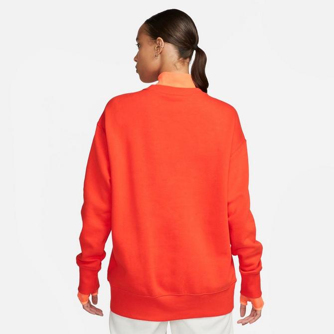 Nike orange women's sweatshirt hot sale