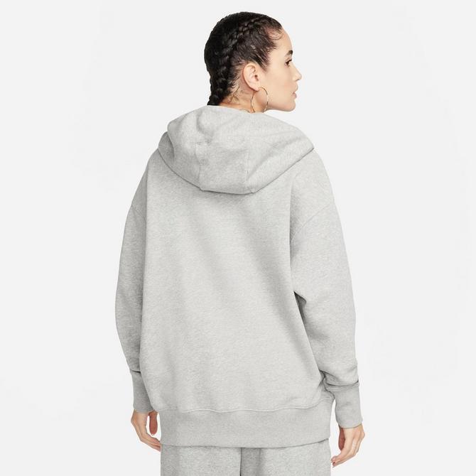 Nike Womens Sportswear Phoenix Fleece Oversize Hoodie, Dark Grey Heather /  Sail