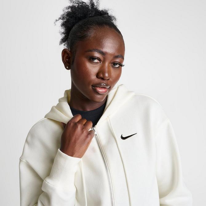Nike Womens Sportswear Phoenix Fleece Oversize Hoodie, Dark Grey Heather /  Sail