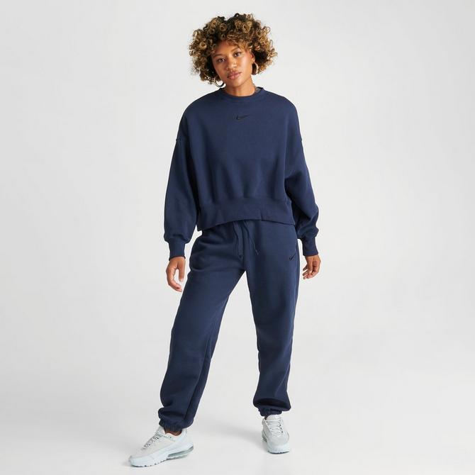 WMNS Nike Phoenix Fleece Crew - 'Dark Grey Heather/Black' – Kicks Lounge