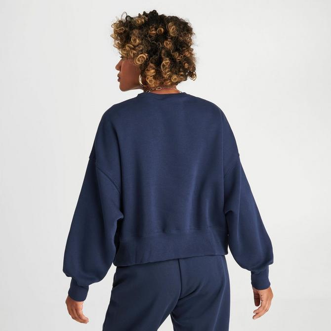 Nike WOMENS ESSENTIAL OVERSIZED FLEECE SWEATSHIRT - Navy