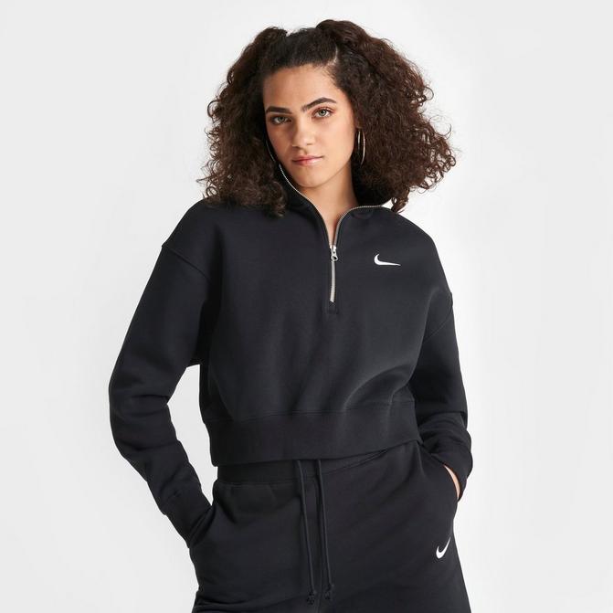 ontploffen kapok Munching Women's Nike Sportswear Phoenix Fleece Oversized Half-Zip Crop Sweatshirt|  Finish Line