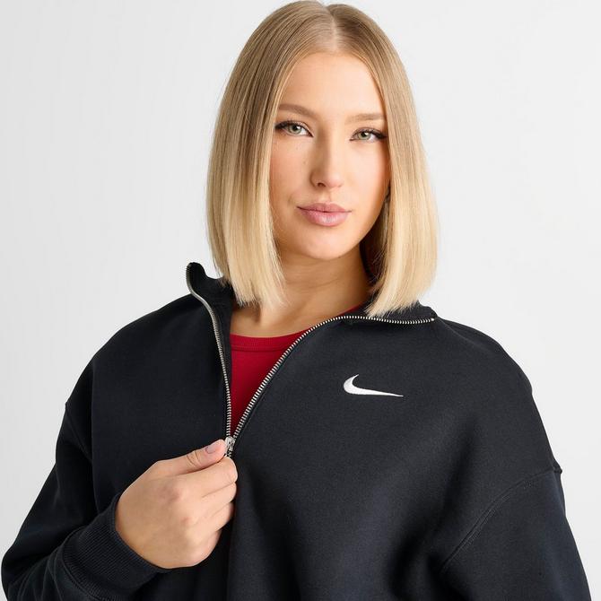 Womens black outlet nike half zip