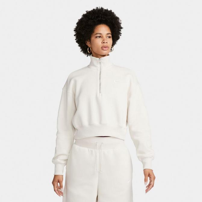 Women s Nike Sportswear Phoenix Fleece Oversized Half Zip Crop