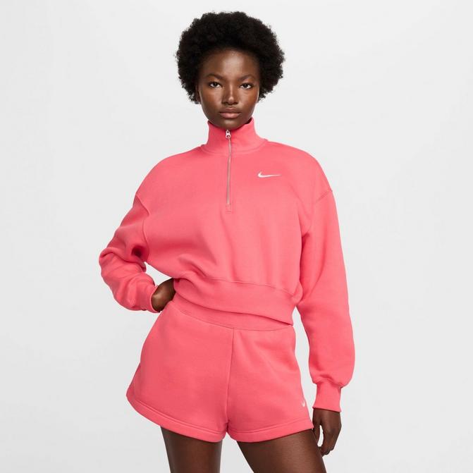 Women s Nike Sportswear Phoenix Fleece Oversized Half Zip Crop Sweatshirt Finish Line