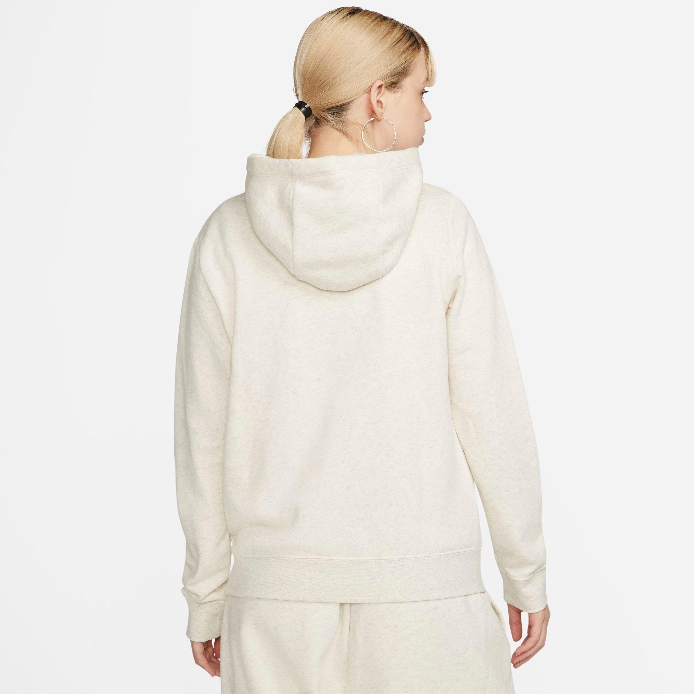 nike fleece overhead hoodie oatmeal