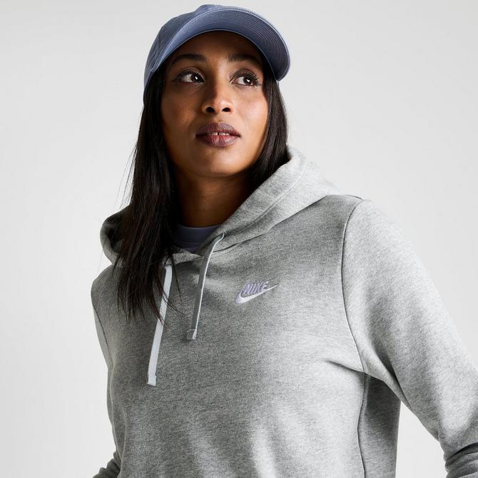 Nike Hoodie Womens Small Light Gray Sportswear Casual Just Do It  Lightweight