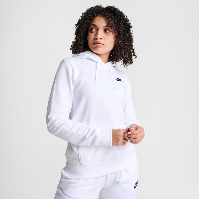 Mens white discount nike hooded sweatshirt