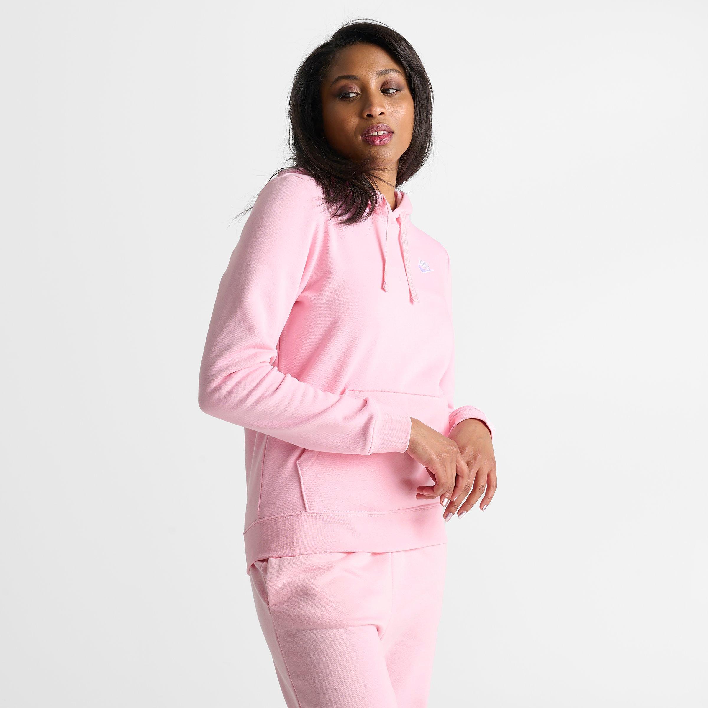 Nike Sportswear Club Fleece Women's Plus Pullover Hoodie 1X Pink