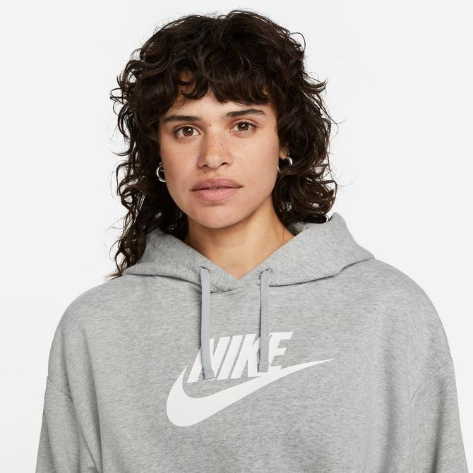 Nike cropped hoodie store white