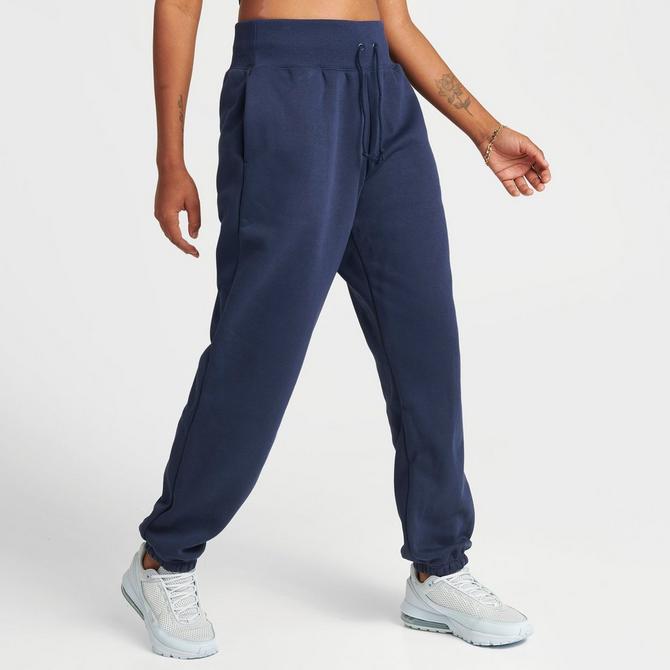 High-waisted joggers - Blue - Ladies