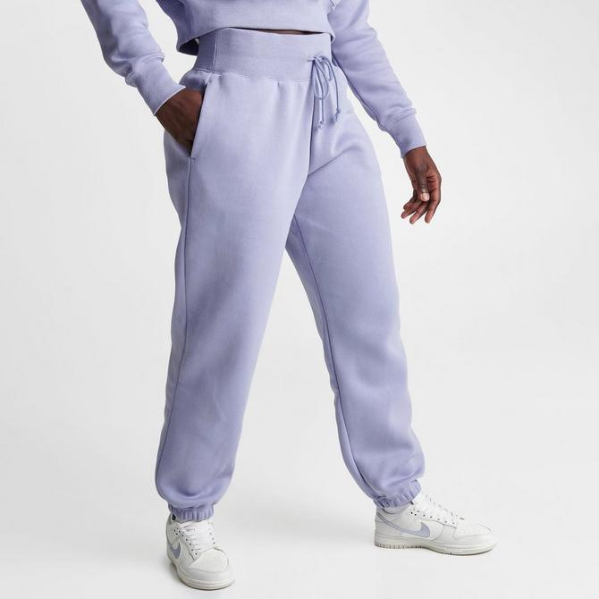 Nike Trend Fleece high waisted cuffed sweatpants in lilac