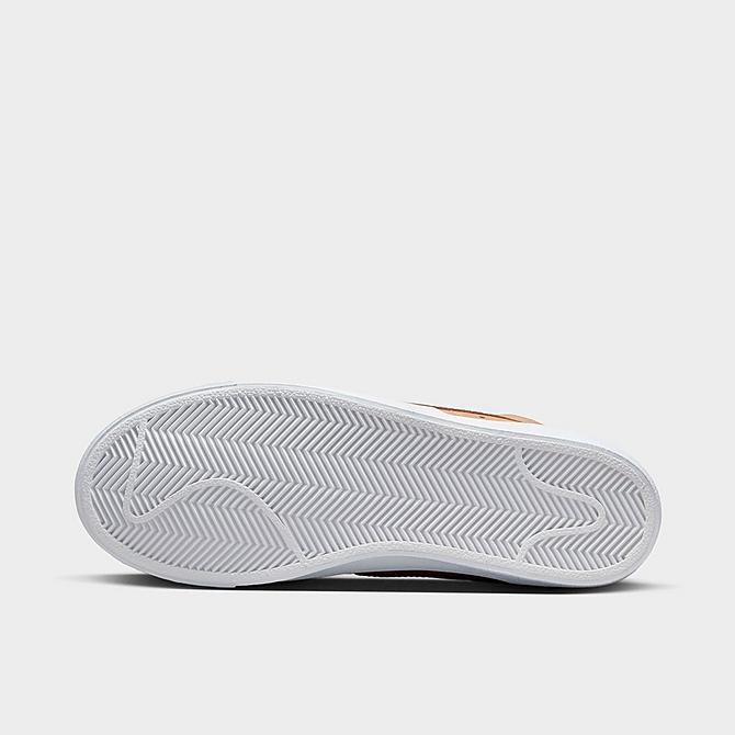 Bottom view of Women's Nike Blazer Mid Premium Casual Shoes in Vachetta Tan/White/Vachetta Tan Click to zoom