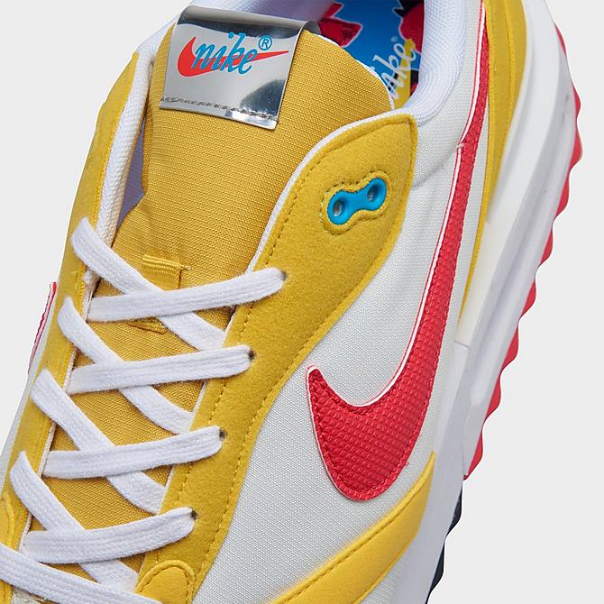 Front view of Men's Nike Air Max Dawn Casual Shoes in Vivid Sulfur/Siren Red/Summit White/White/Black/Laser Blue Click to zoom