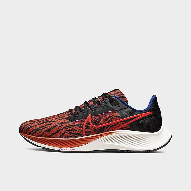 Right view of Women's Nike Air Zoom Pegasus 38 Running Shoes in Burnt Sunrise/Black/Phantom/Habanero Red Click to zoom