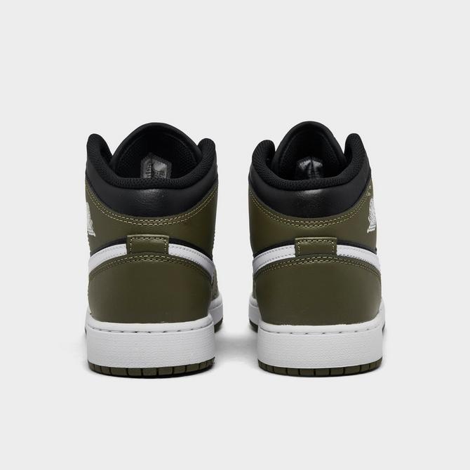 Air Jordan 1 Mid Olive Green and Black outlet - Size 5 Youth or 7 Women's Nike