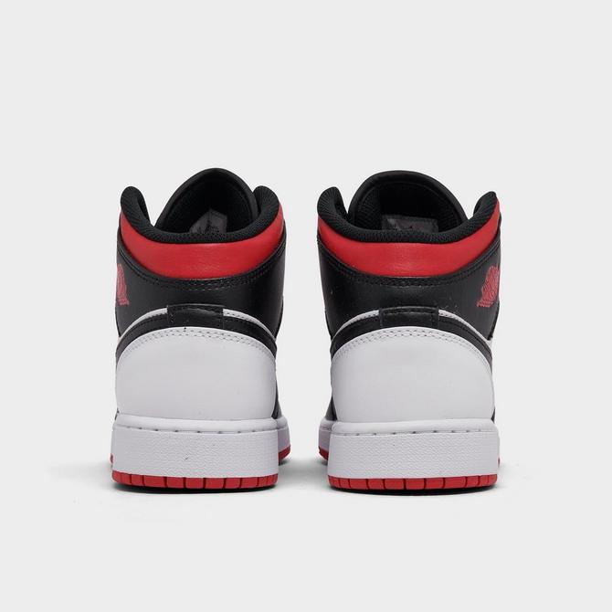 Air jordan black hot sale and red shoes