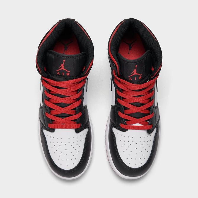 Jordans red and white hotsell and black