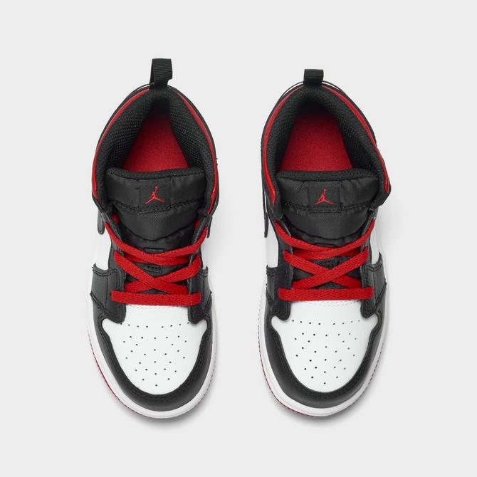 Baby red and black hot sale jordans