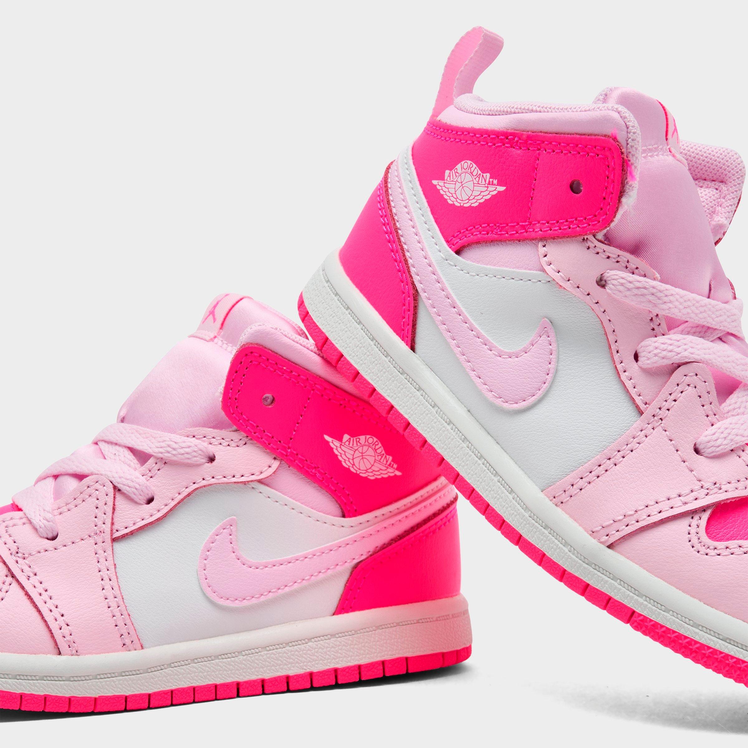 hi♡ Kids' Toddler Air Jordan Retro 1 Mid Casual Shoes | Finish Line