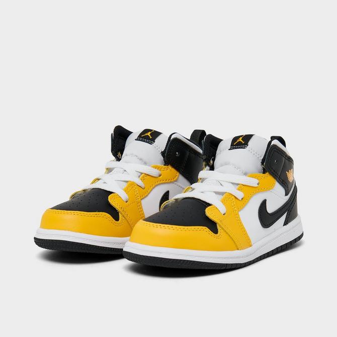 Air jordan mid black on sale yellow