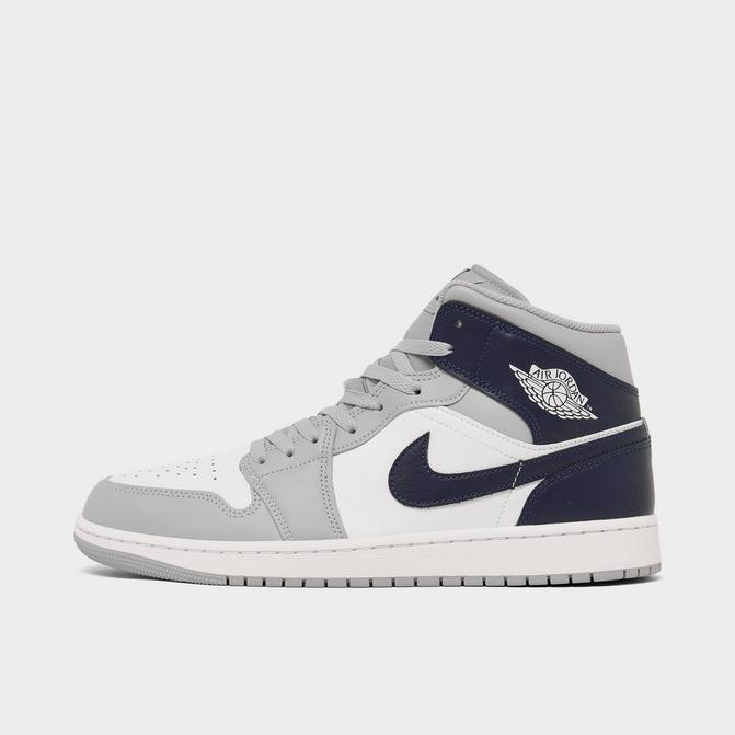 Air Jordan 1 Mid White Midnight Navy Wolf Grey 11.5