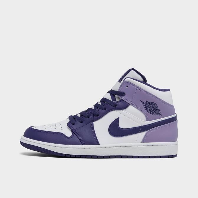 Jordan, Shoes, Jordan S Mid Light Purple With A Light Blue White Shoe  Laces