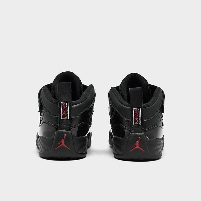 Left view of Kids' Toddler Jordan Jumpman Two Trey Basketball Shoes in Black/University Red/Black/White Click to zoom