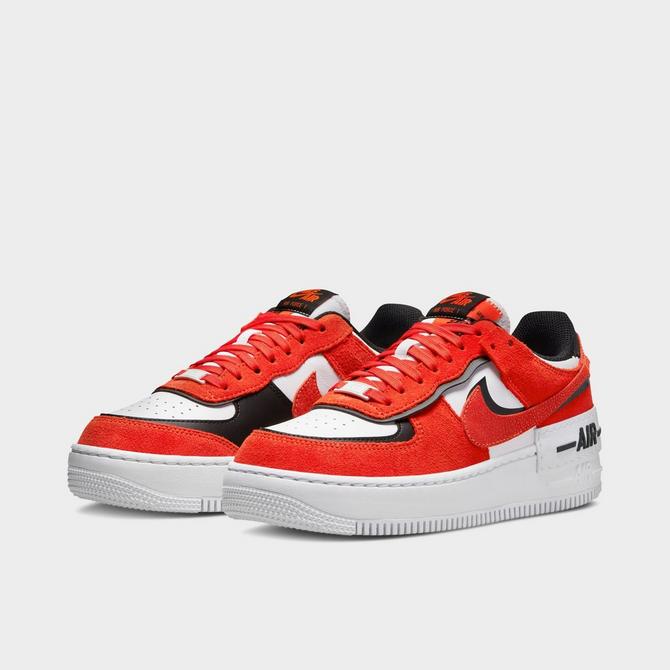Nike Air Force 1 Shadow Womens Lifestyle Shoes White Orange DX3718