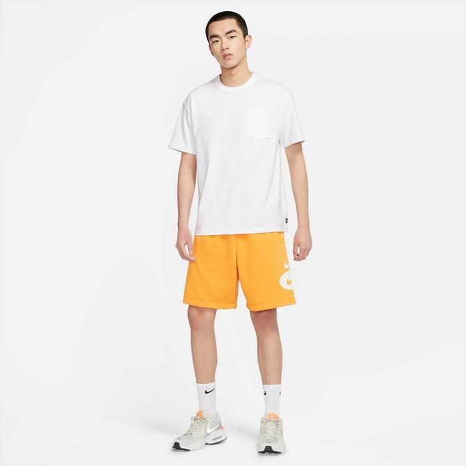 [angle] view of Men's Nike Sportswear Premium Essentials Pocket T-Shirt in White/White Click to zoom