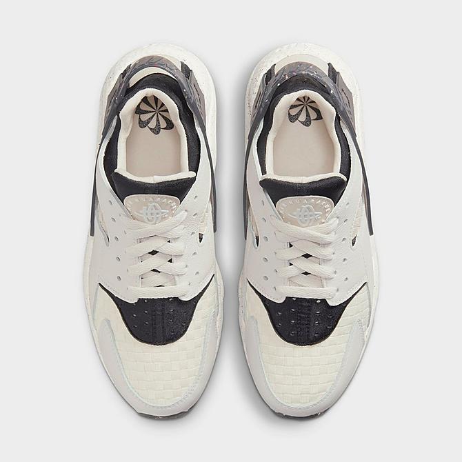 Back view of Women's Nike Air Huarache Crater PRM Casual Shoes in Phantom/Black/Light Orewood Brown/Sail Click to zoom