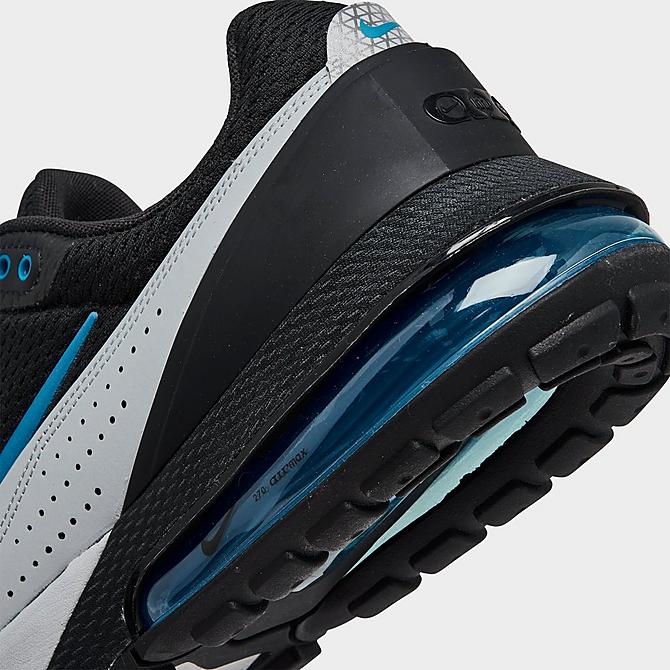 Front view of Men's Nike Air Max Pulse Casual Shoes in Black/Laser Blue/Light Smoke Grey Click to zoom