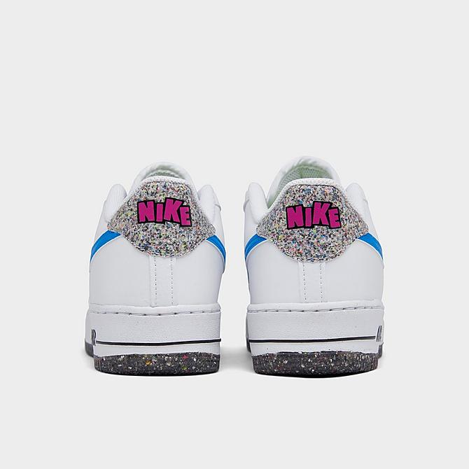 Left view of Big Kids' Nike Air Force 1 LV8 Casual Shoes in White/Light Photo Blue/Mint Foam Click to zoom