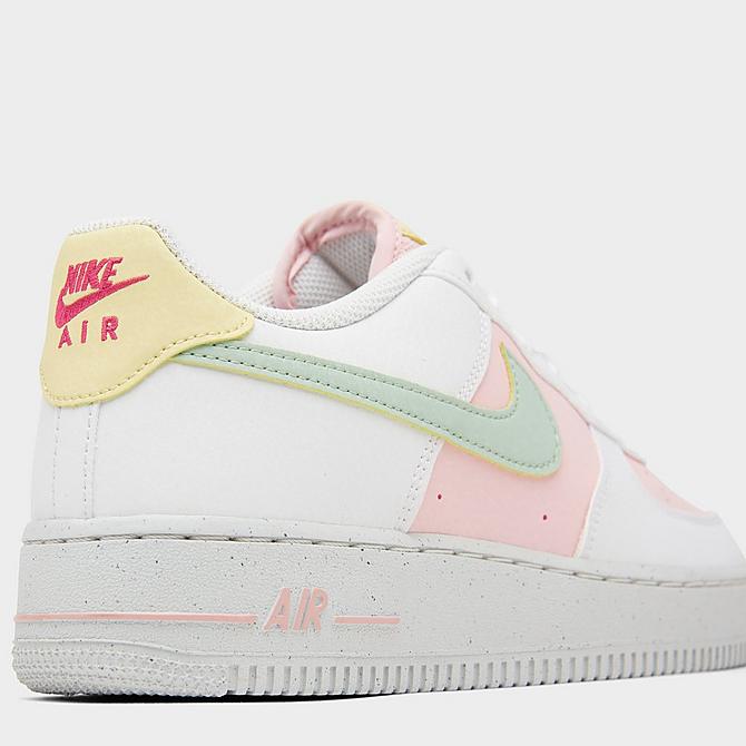 Front view of Big Kids' Nike Air Force 1 Impact Casual Shoes in Summit White/Seafoam/Atmosphere Click to zoom