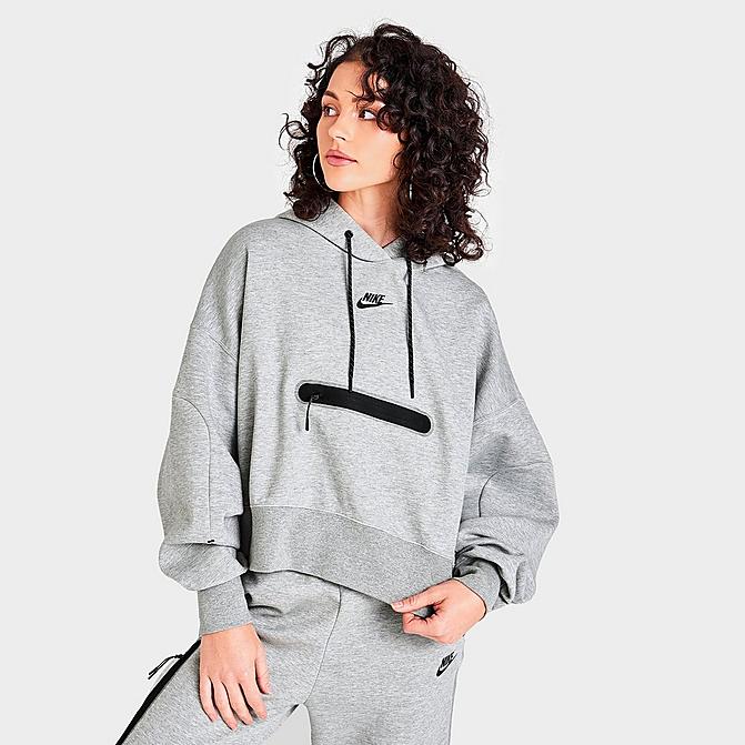 Women's Nike Sportswear Tech Fleece Over-Oversized Cropped Pullover Hoodie